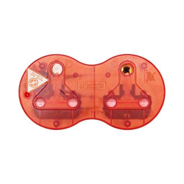 LinkQnet 2x 3-Way SA Surge Adapter Red Top Plug PWR-ADA-2X16-SURG-RD