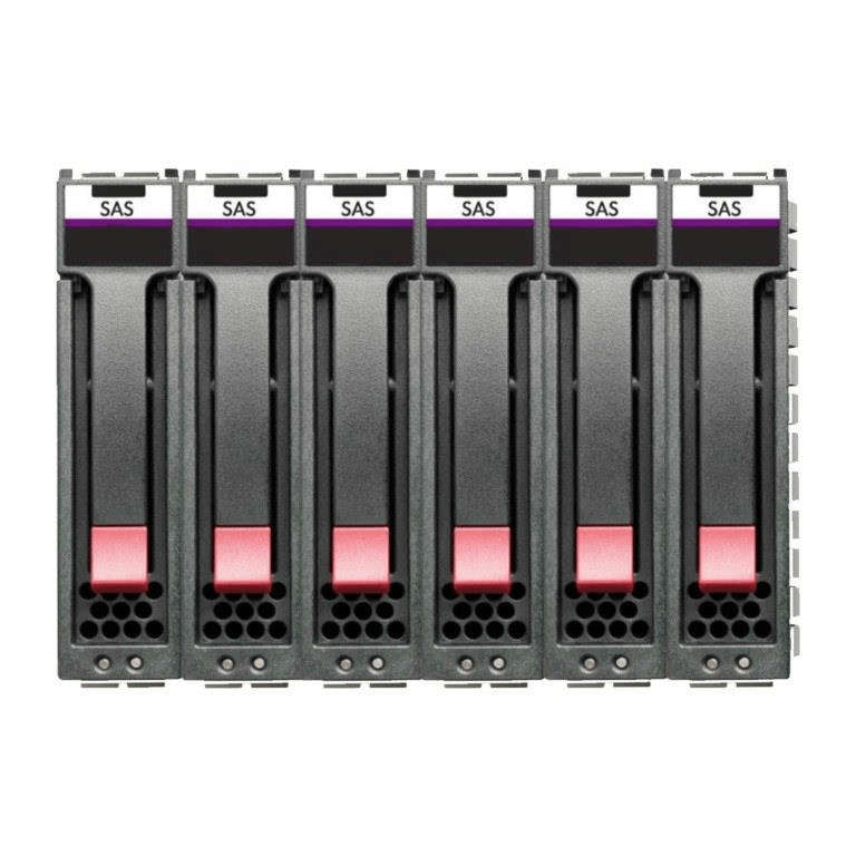 HPE MSA 3.5-inch 10TB SAS 12Gbps 7.2K RPM Midline Internal Hard Drive 6-pack R0Q70A