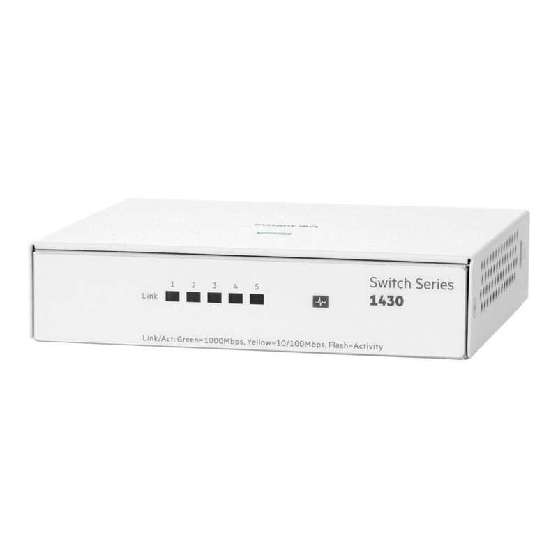 HPE Networking Instant On 1430 5-port Unmanaged L2 Gigabit Ethernet Switch White R8R44A