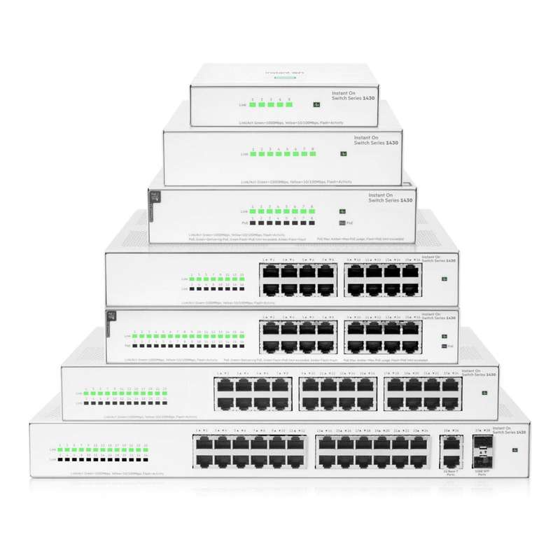 HPE Networking Instant On 1430 5-port Unmanaged L2 Gigabit Ethernet Switch White R8R44A