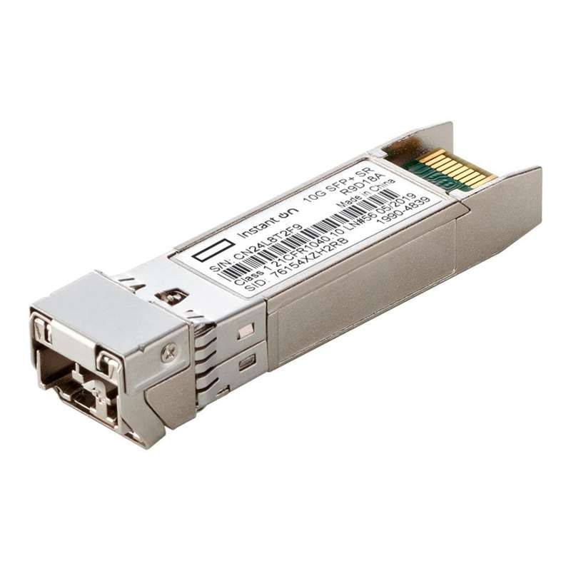 HPE Networking Instant On 10G SFP+ LC SR 300m OM3 MMF Transceiver R9D18A