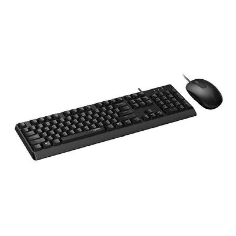 Rapoo X130PRO USB Wired Optical Keyboard and Mouse Combo Black