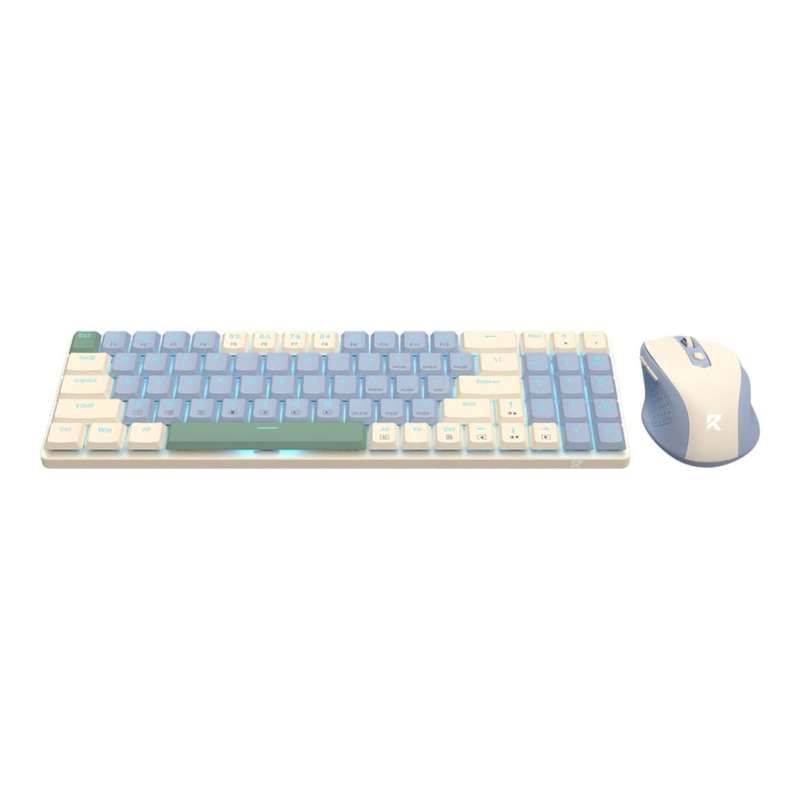 Redragon BS8772 Wireless Keyboard and Mouse Combo Cream Blue RD-BS-8772CB