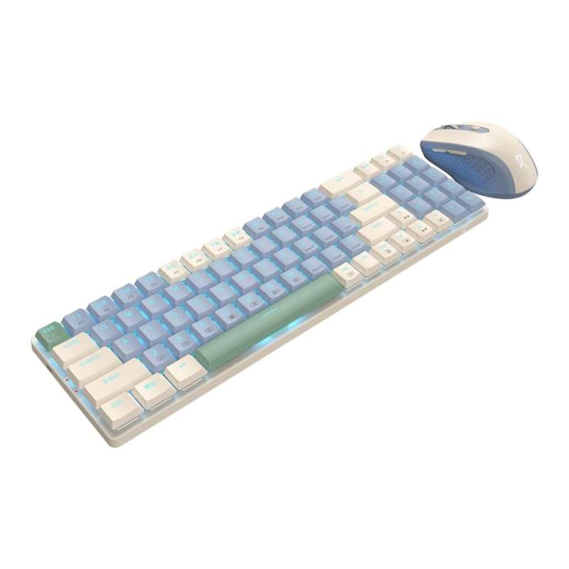 Redragon BS8772 Wireless Keyboard and Mouse Combo Cream Blue RD-BS-8772CB