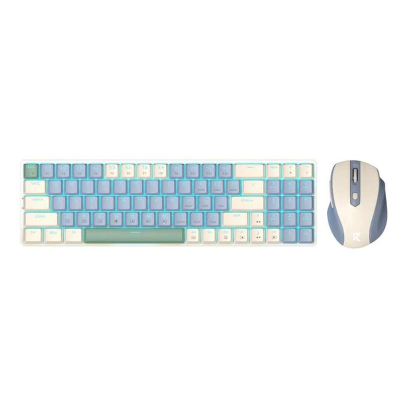 Redragon BS8772 Wireless Keyboard and Mouse Combo Cream Blue RD-BS-8772CB