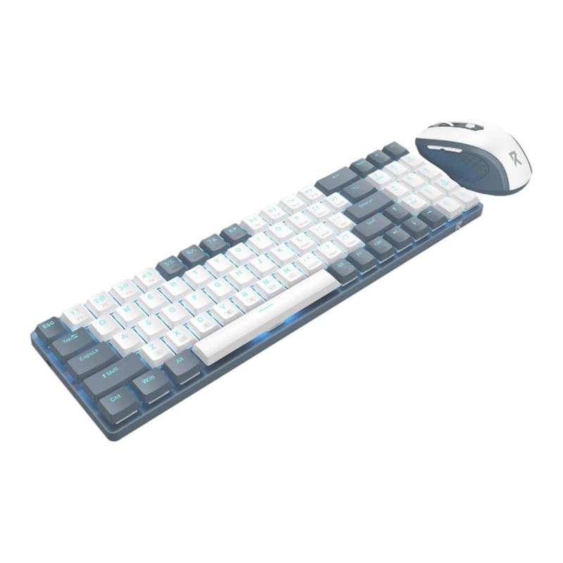 Redragon BS8772 Wireless Low Profile Backlit Mechanical Keyboard and Mouse Combo - Grey White RD-...