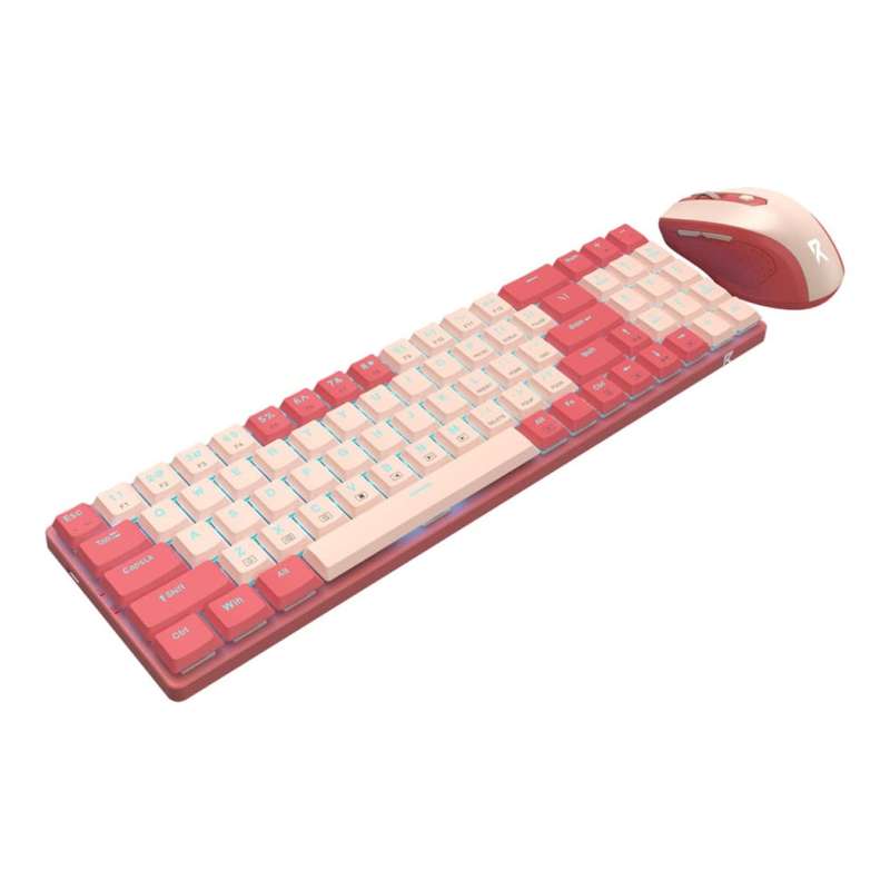 Redragon BS8772 Wireless Keyboard and Mouse Combo Red Pink RD-BS-8772RP