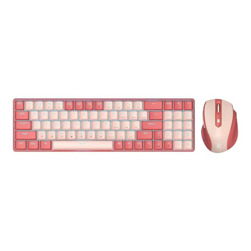 Redragon BS8772 Wireless Keyboard and Mouse Combo Red Pink RD-BS-8772RP