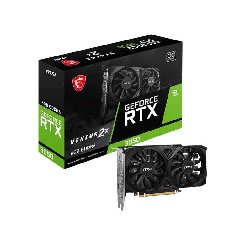 MSI Geforce RTX 3050 Ventus 2X 6G OC 6GB GDDR6 Graphics Card