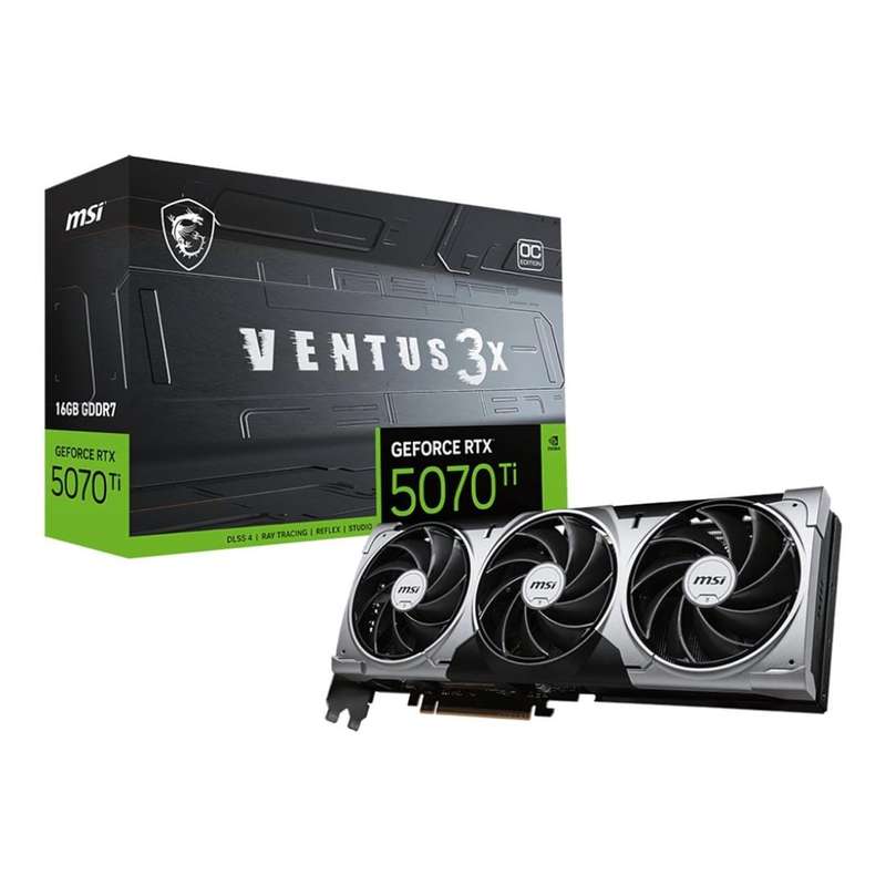 MSI GeForce RTX 5070 Ti 16G Ventus 3X OC 16GB GDDR7 Graphics Card