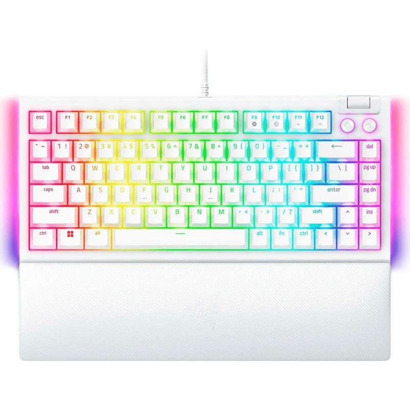 Razer BlackWidow V4 75 Chroma RGB Orange Tactile Switches Mechanical Gaming Keyboard - White RZ03...