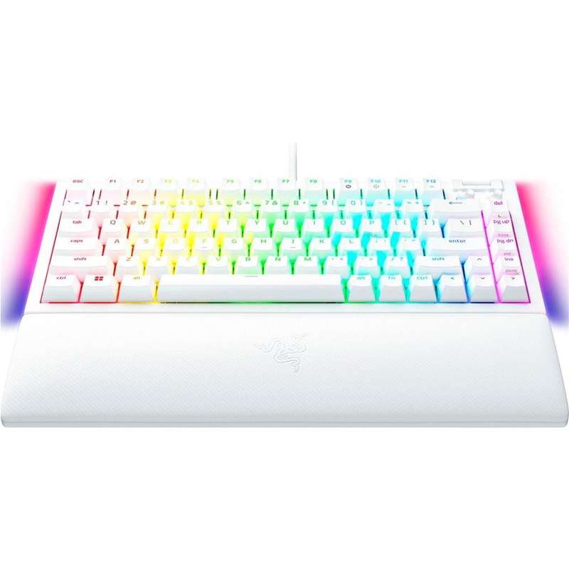Razer BlackWidow V4 75 Chroma RGB Orange Tactile Switches Mechanical Gaming Keyboard - White RZ03...