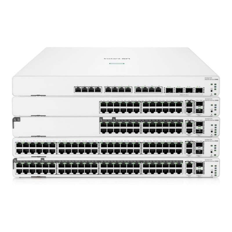 HPE Networking Instant On Switch Series 1960 8p Gigabit CL4 4p SR2.5G CL6 PoE 2p 10GBT 2p SFP+ 48...