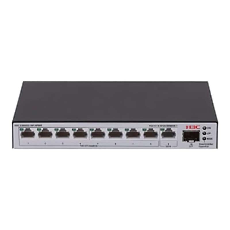 H3C S1600V2-10P-HPWR L2 Ethernet Switch with 9x 10/100/1000 BASE-T Ports (8x PoE+ Ports) and 1x 1...