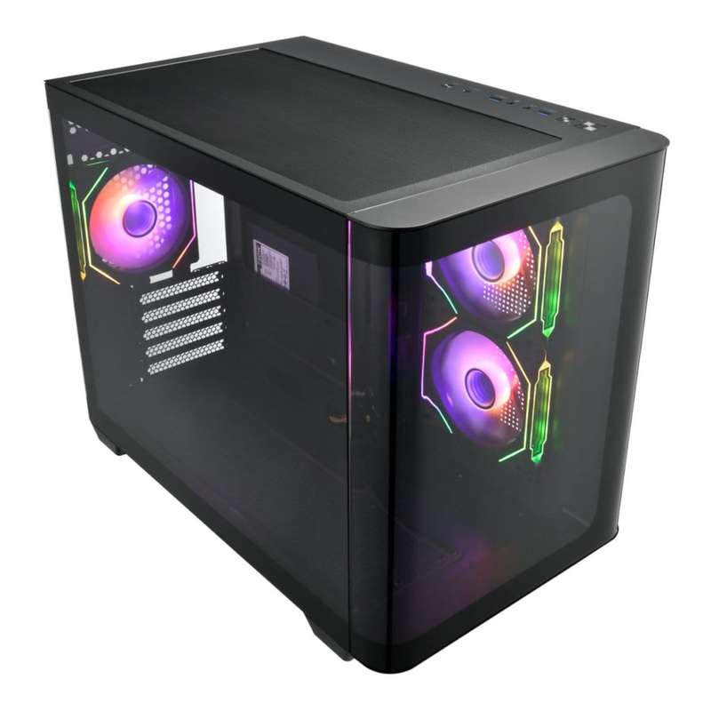 FSP S380-BA ARGB M-ATX Mid-Tower Gaming PC Case Black