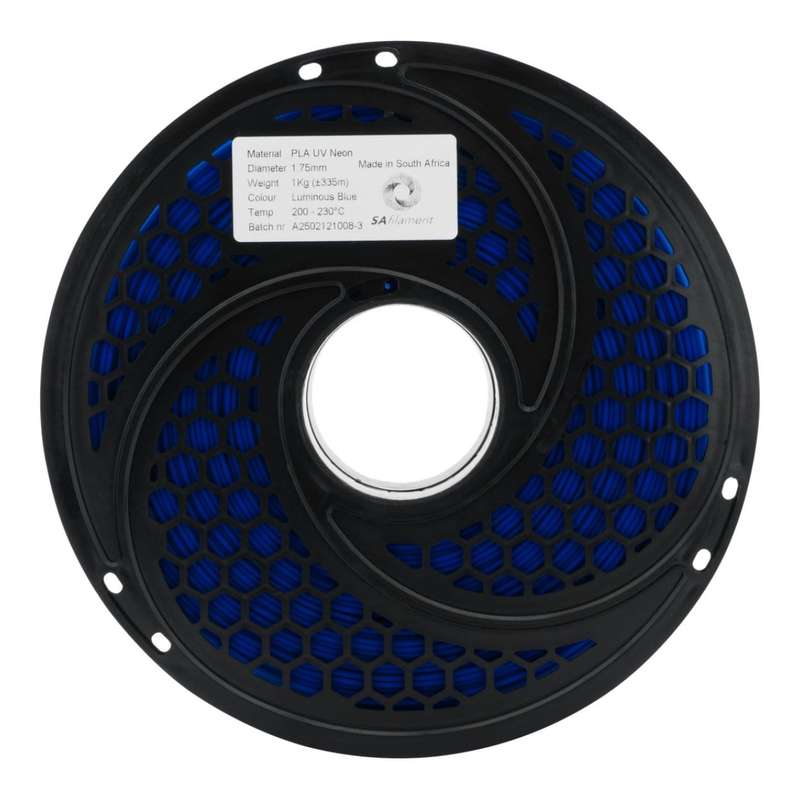 SA Filament PLA UV Neon Filament 1Kg - Luminous Blue SAF-PLA-D04
