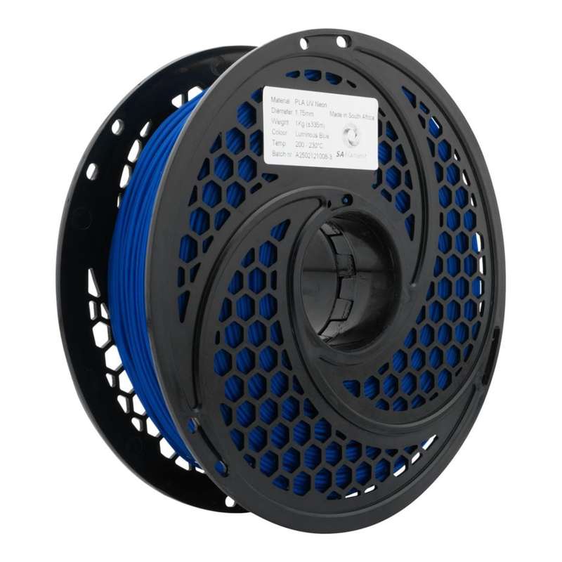 SA Filament PLA UV Neon Filament 1Kg - Luminous Blue SAF-PLA-D04