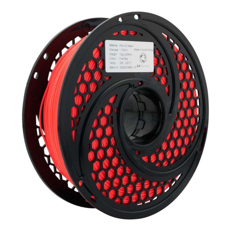 SA Filament PLA UV Neon Filament 1Kg - Fire Red SAF-PLA-D05