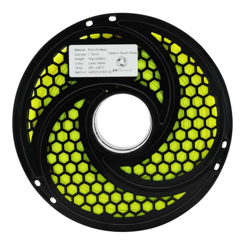SA Filament PLA UV Neon Filament 1Kg - Lunar Yellow SAF-PLA-D06