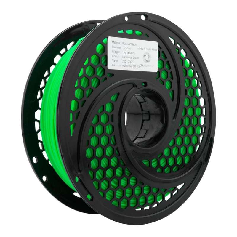 SA Filament PLA UV Neon Filament 1Kg - Luminous Green SAF-PLA-D07