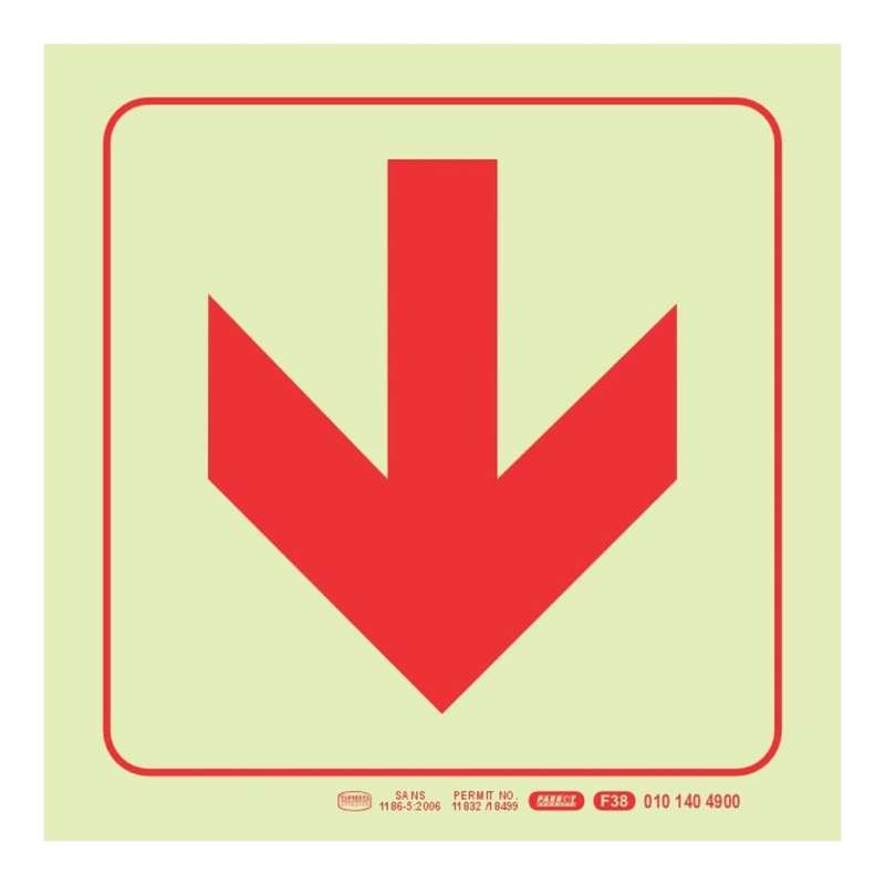 Parrot F38 Photoluminescent 190mm Safety Sign SNP19F38