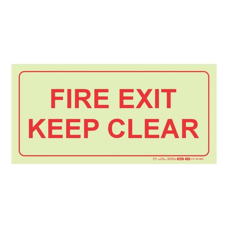 Parrot F45 Photoluminescent 190mm Safety Sign SNP19F45