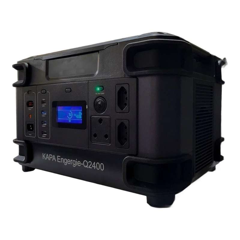 Mecer Kapa Energy Q2400 Portable Power Station Pure Sine Wave Inverter 2400W with 1700wh Battery ...
