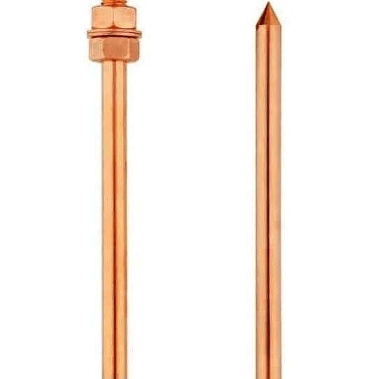 Solarix Copper Cladded 120mm Earth Spike with Dual Nuts and Dual Washers SOLEARTHSPIKE