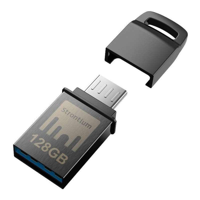 Strontium Nitro OTG 128GB USB 3.1 Black Flash Drive SR128GBBOTG2Y