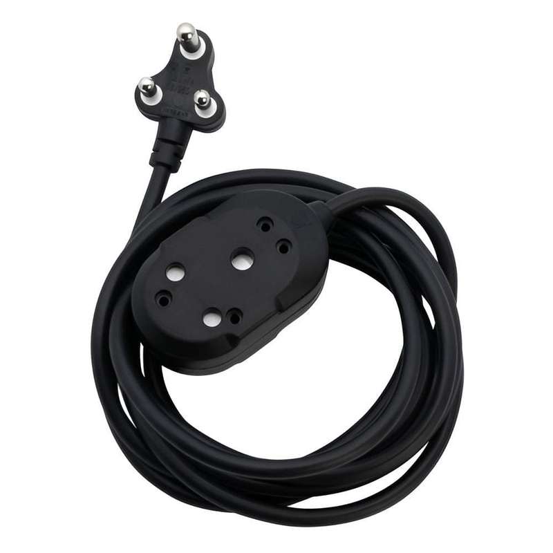Switched Basics 5m Heavy Duty BTB Extension Cable 2 x 16A Socket - Black SWD-70006-5-BK