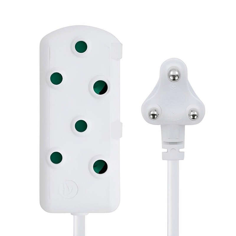Switched Basics 3m Light Duty SBS Extension Cable 2 x 16A Socket - White SWD-70007-3-WT