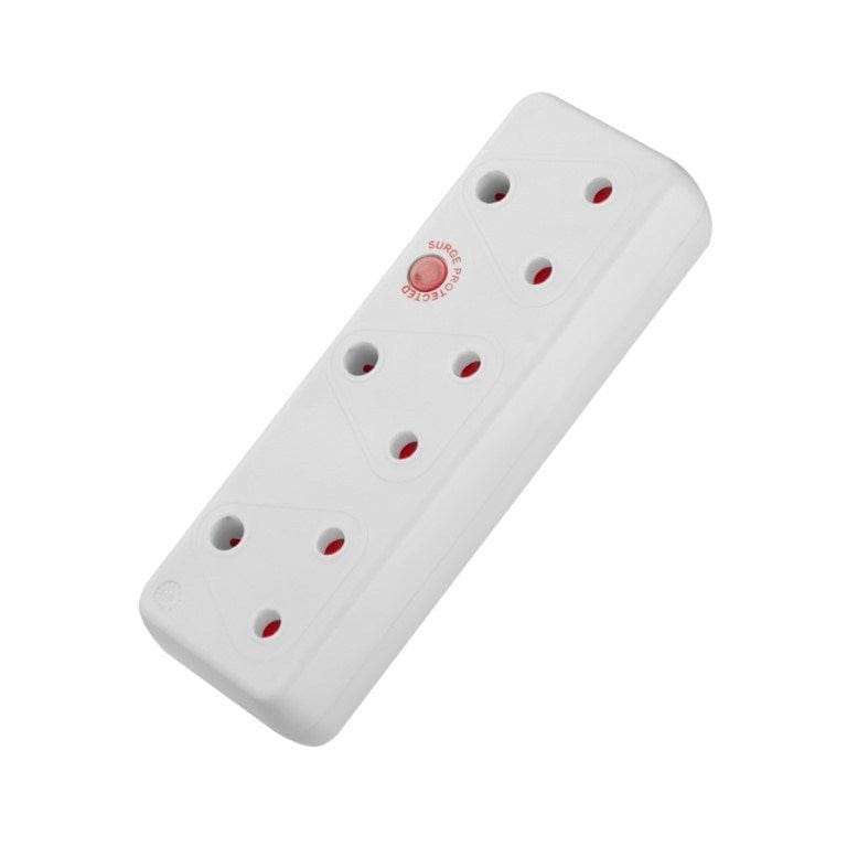 Switched 3-way Medium Surge Protection 3-pin SA Adapter White SWD-72008-S-WT