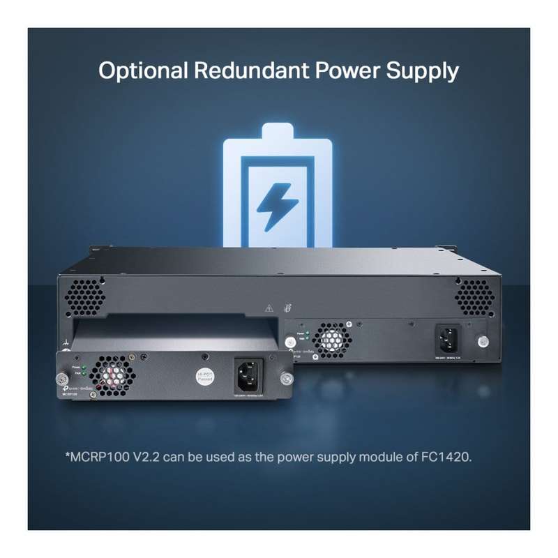 TP-Link Omada TL-FC1420 14-Slot Rackmount Media Converter Chassis