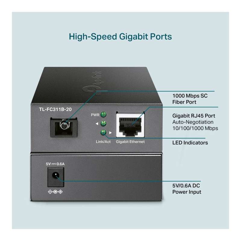 TP-Link Omada TL-FC311B-20 Gigabit WDM Media Converter
