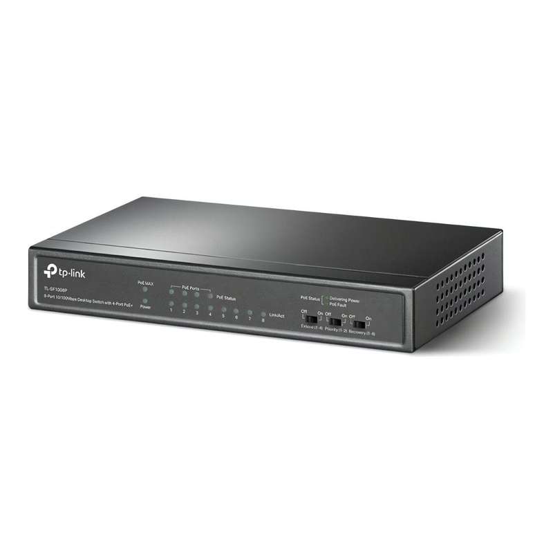 TP-Link TL-SF1008P Unmanaged Network Switch Fast Ethernet 10/100 Mbits PoE Olive