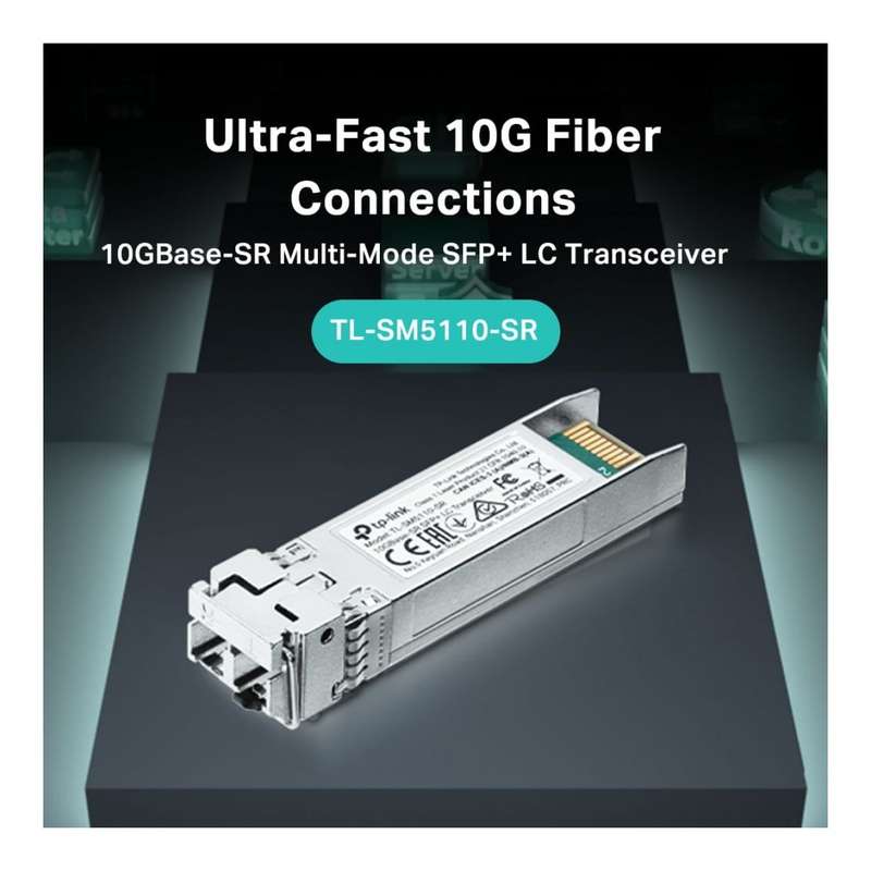 TP-Link Omada TL-SM5110-SR 10Gbps Base-SR SFP+ LC Multi-Mode Transceiver Module
