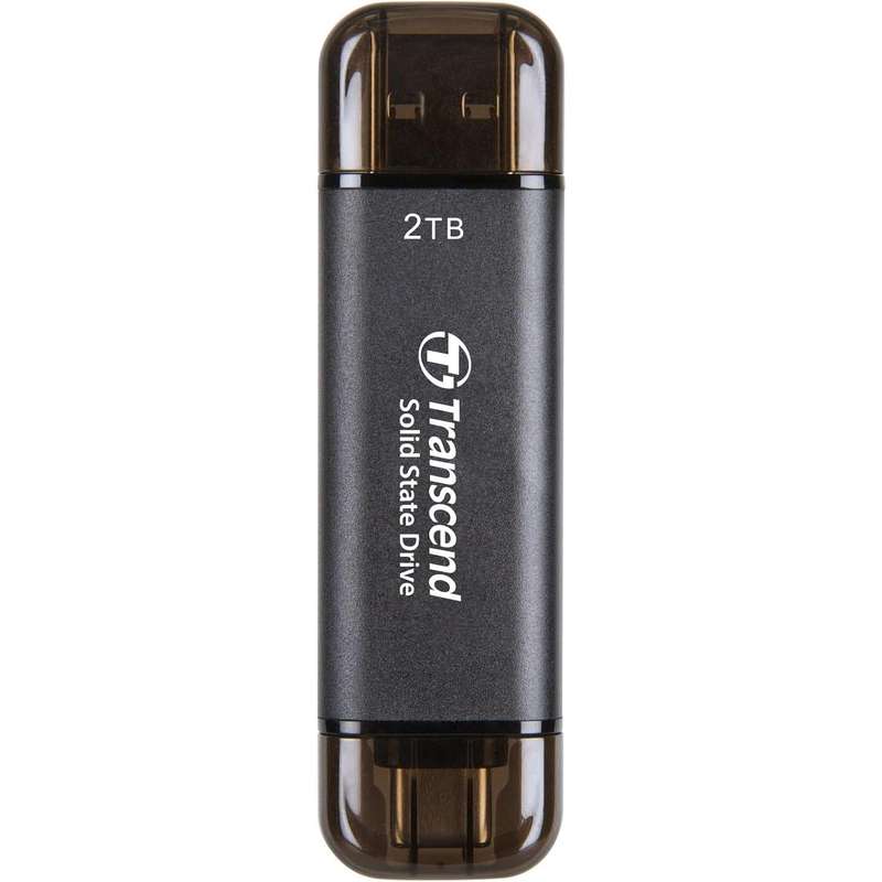 Transcend 2TB USB with Type-C and Type-A Portable SSD Black TS2TESD310C