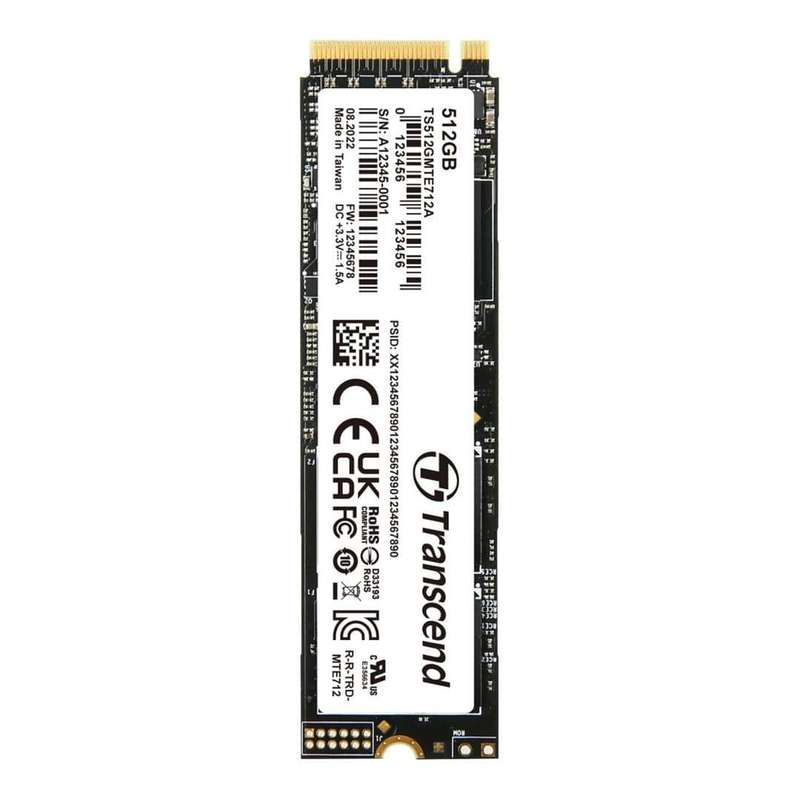 Transcend M.2 512GB PCIe 4.0 NVMe Internal SSD TS512GMTE712A
