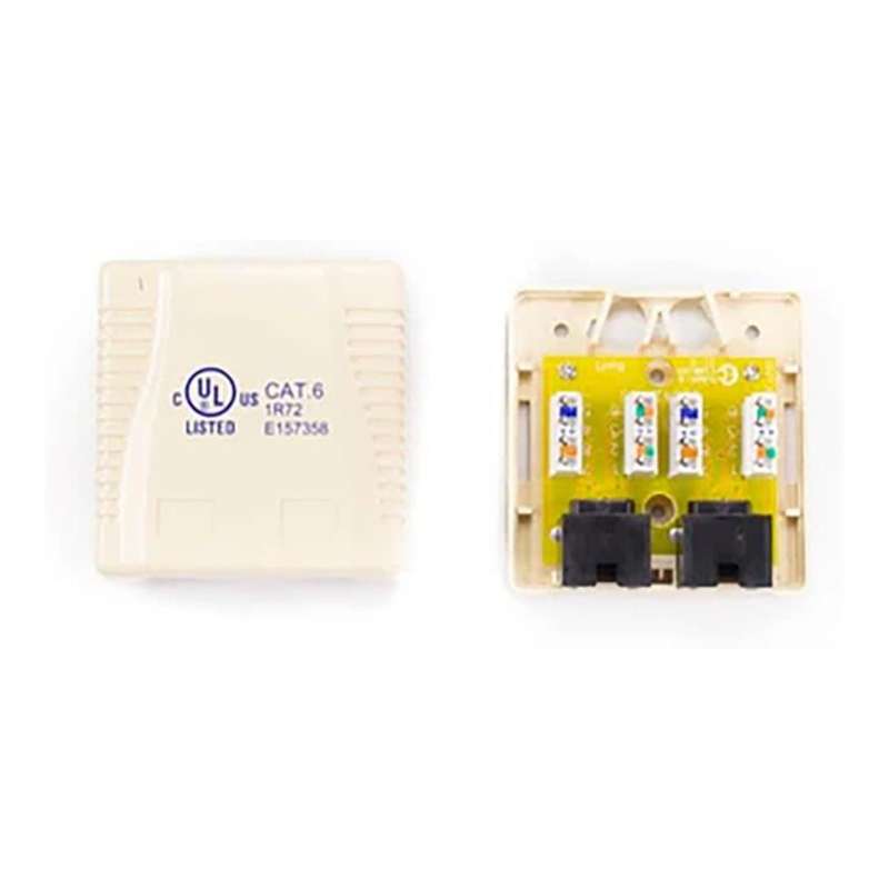 Zone CAT6 RJ45 Single Network Box White U-JE342RC6-USM