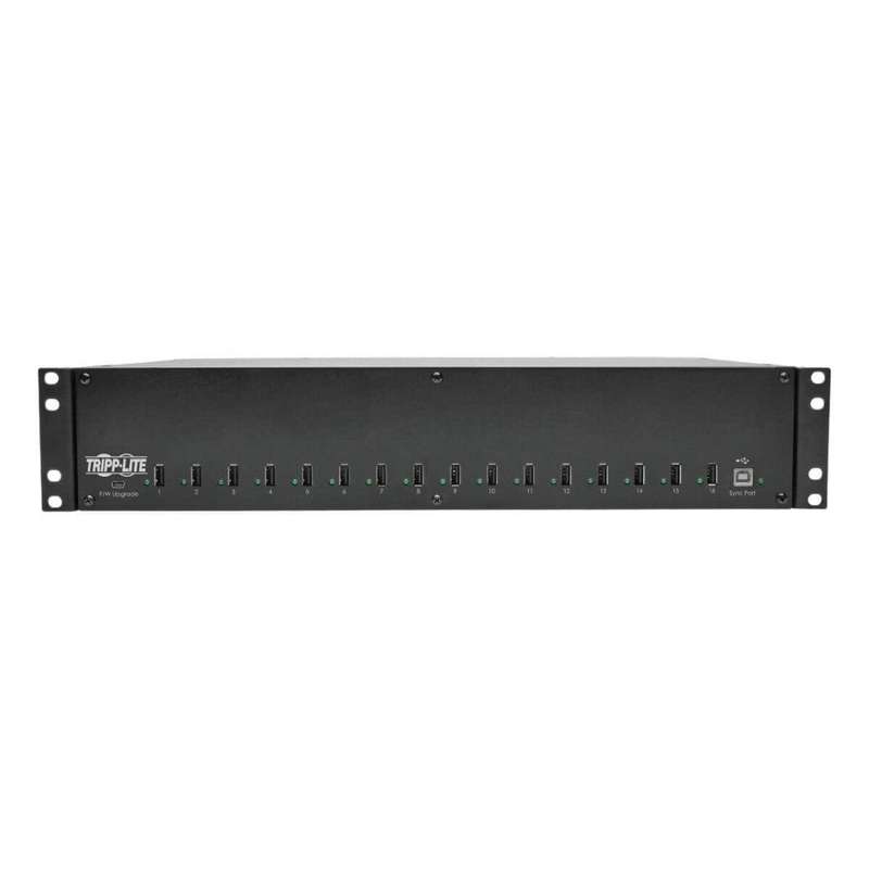 Eaton 16-port USB Charging Station with Syncing USB Charger Output 2U Rack-Mount U280-016-RMINT