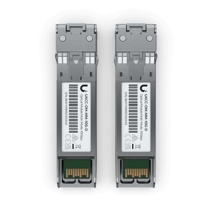Ubiquiti Multi-Mode 10G SFP+ LC 850nm 300m Transceiver Modules 20-pack UACC-OM-MM-10G-D-20