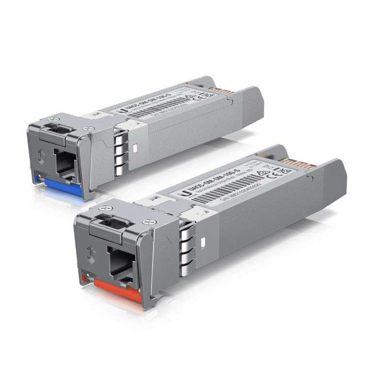 Ubiquiti 10Gbps Bi-directional Single-Mode Simplex LC Optical Fiber Transceiver Module 2-pack UAC...
