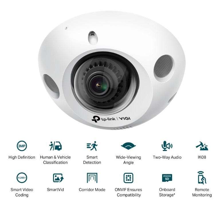 TP-Link Vigi C230I Mini(2.8mm) 3MP IR Dome Network Camera