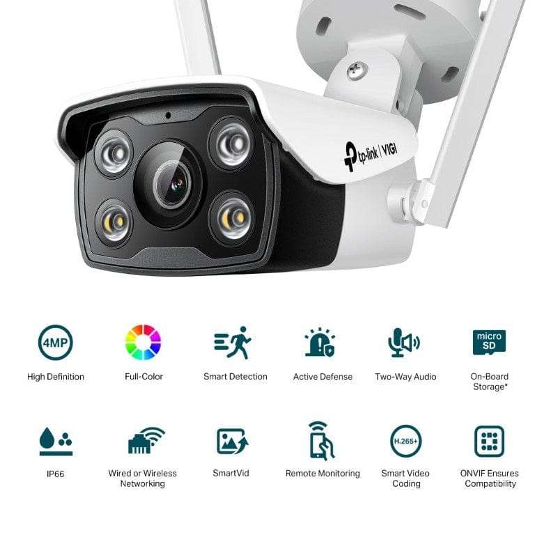 TP-Link Vigi C340-W(4mm) 4MP Outdoor Full-Colour Wi-Fi Bullet Network Camera