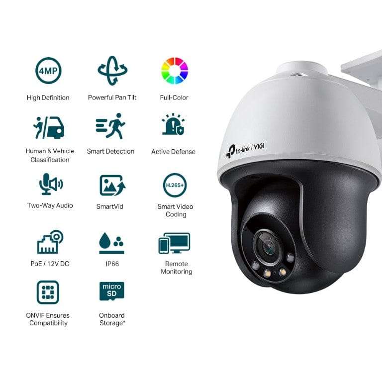 TP-Link Vigi C540(4mm) 4MP Outdoor Full-Colour Pan Tilt Network Camera