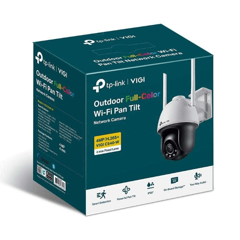 TP-Link Vigi C540-W(4mm) 4MP Outdoor Full-Colour Wi-Fi Pan Tilt Network Camera