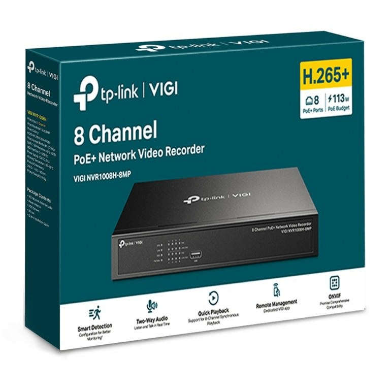 TP-Link Vigi NVR1008H-8MP 8-ch PoE+ Network Video Recorder