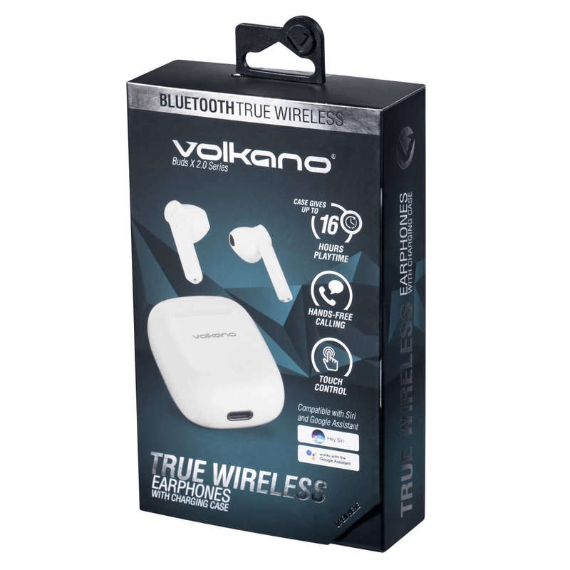 Volkano Buds X 2.0 Series TWS Earphones White VK-1138-WT(V2)
