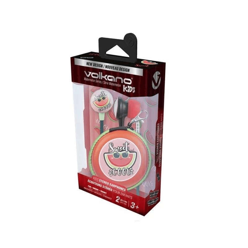 Volkano Kiddies Series Earphones with Keychain - Watermelon2 VK-1150-WM-US