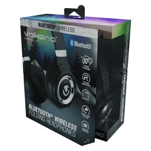 Volkano Lunar 2.0 Series Wireless Bluetooth Headset Black and Silver VK-2004-BKSL(V2)
